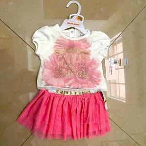 Two piece set. short sleeve top and skirt.